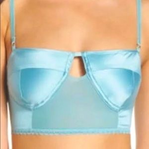 💙Chelsea28 Nordstrom Femme Keyhole Bustier Bralette Small Satin NWOT💙